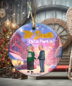 Til’ Death Do Us Part Personalized Funny Old Couple Ornament, Christmas Gift