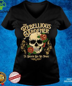 Til Death Do Us Part Rebellious Gardener Skull Roses Art Tank Top