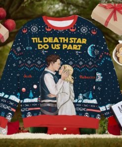 Till Death Star Do Us Part, Couple Gift, Personalized Knitted Ugly Sweater