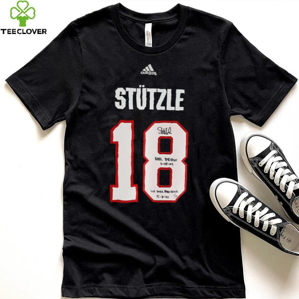 Tim Stutzle Ottawa Senators Autographed Fanatics Authentic Black Adidas Authentic Jersey with Multiple Inscriptions shirt Tim Stutzle Ottawa Senators Autographed Fanatics Authentic Black Adidas Authentic Jersey with Multiple Inscriptions shirt