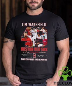 Tim Wakefield 49 red sox 1995 2011 2 world series champions thank you for the memories signature shirt