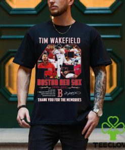 Tim Wakefield 49 red sox 1995 2011 2 world series champions thank you for the memories signature shirt