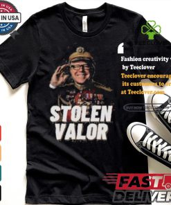 Tim Walz Stolen Valor Vice President Political Candidate Rally T shirt 1 Tim Walz Stolen Valor Vice President Political Candidate Rally T shirt