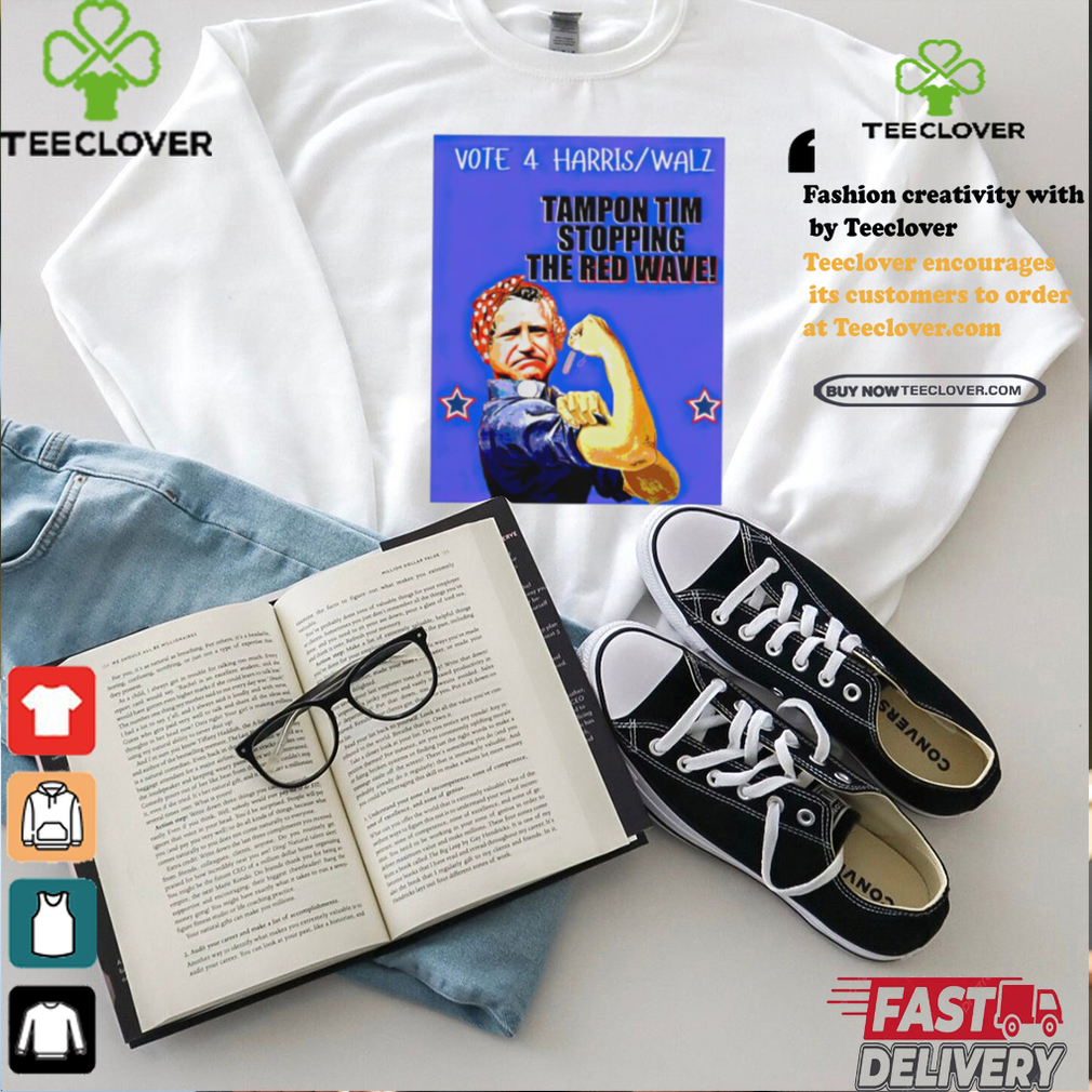 Tim Walz vote 4 Harris Walz tampon Tim stopping the red wave Rosie the Riveter shirt Tim Walz vote 4 Harris Walz tampon Tim stopping the red wave Rosie the Riveter shirt