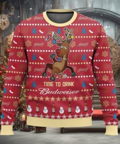 Time To Drink Budweiser Ugly Christmas Sweater