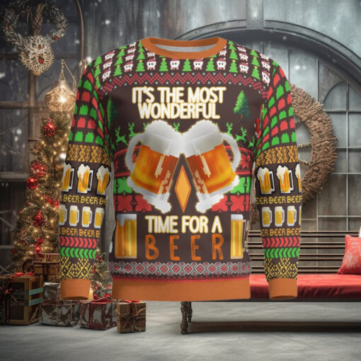 Time for a Beer Ugly Christmas Sweater