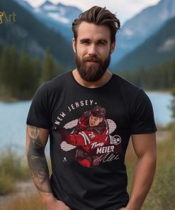 Timo Meier New Jersey Dots WHT Shirt 3 Timo Meier New Jersey Dots WHT Shirt