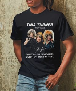 Tina turner 1939 2023 thank you for the memories queen of rock n’ roll signature Shirt