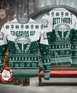 Tingsryds AIF 3D Ugly Christmas Sweater Christmas Holiday Gift Custom Name For Men And Women