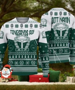 Tingsryds AIF 3D Ugly Christmas Sweater Christmas Holiday Gift Custom Name For Men And Women