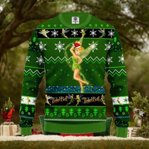 Tinker Bell Ugly Christmas Sweater Green For Men Women