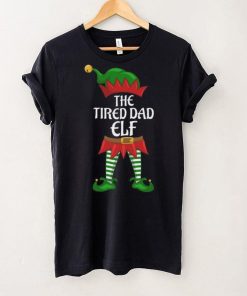 Tired Dad Elf Family Matching Group Christmas Party T Shirt