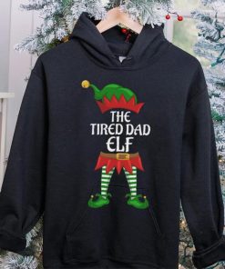 Tired Dad Elf Family Matching Group Christmas Party T Shirt