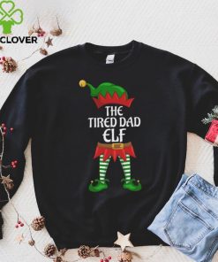 Tired Dad Elf Family Matching Group Christmas Party T Shirt