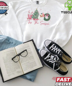 Tis The Season Comfort Colors Coquette Bow Christmas Retro Christmas Crewneck Girly Christmas Merry Christmas Shirt