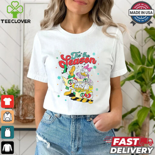 Tis The Season Donald Daisy Duck Huey Dewey And Louie Sing Christmas Shirt
