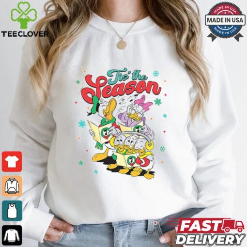 Tis The Season Donald Daisy Duck Huey Dewey And Louie Sing Christmas Shirt