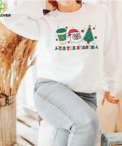 Tis The Season Groovy Christmas Hippie Santa Hot Coffee Shirt
