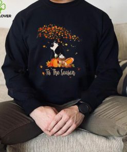 Tis The Season Pumpkin Spice Fall Halloween Cat Shirt