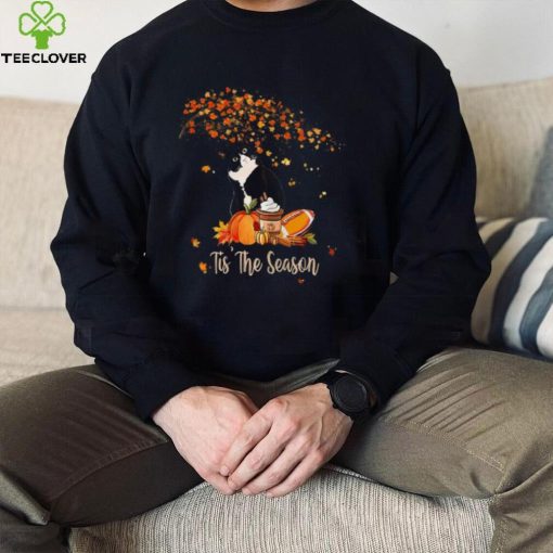 Tis The Season Pumpkin Spice Fall Halloween Cat Shirt