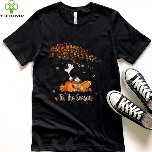 Tis The Season Pumpkin Spice Fall Halloween Cat Shirt