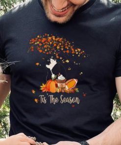 Tis The Season Pumpkin Spice Fall Halloween Cat Shirt