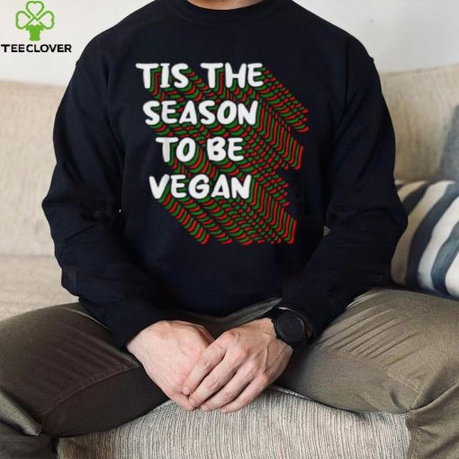 Tis The Season To Be Vegan Christmas Pajama X Mas Vegetarian Shirt