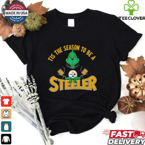 Tis the season to be a steeler football Christmas Grinch shirt