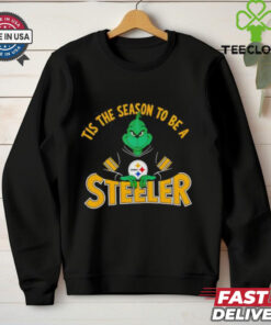 Tis the season to be a steeler football Christmas Grinch shirt