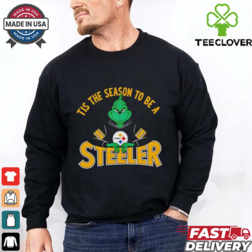 Tis the season to be a steeler football Christmas Grinch shirt