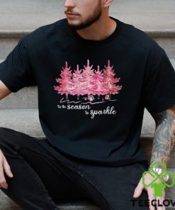 Tis the season to sparkle cute pink christmas tree t hoodie, sweater, longsleeve, shirt v-neck, t-shirt