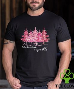 Tis the season to sparkle cute pink christmas tree t hoodie, sweater, longsleeve, shirt v-neck, t-shirt