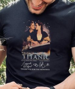 Titanic Leonardo DicaPrio And Kate Winslet Thank You For The Memories 1997 – 2022 T Shirt 2 Titanic Leonardo DicaPrio And Kate Winslet Thank You For The Memories 1997 – 2022 T Shirt