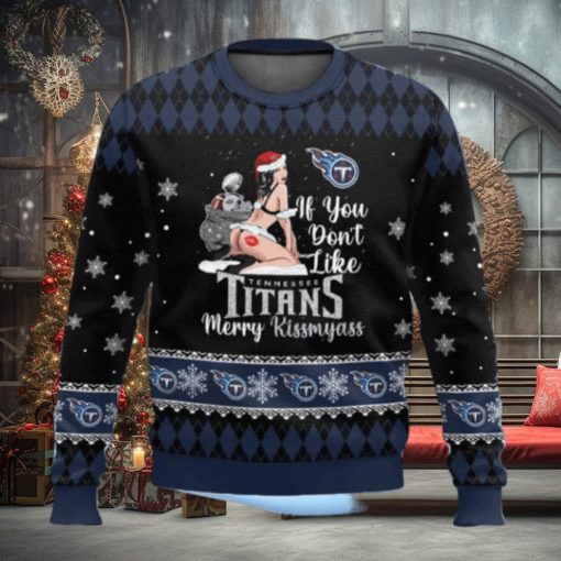 Titans Football Merry Kissmyass Ugly Christmas Sweater