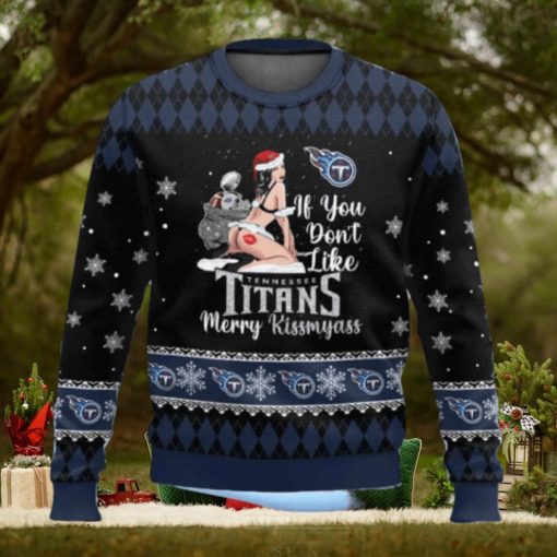 Titans Football Merry Kissmyass Ugly Christmas Sweater