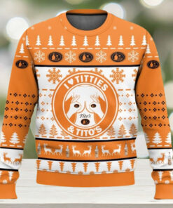 Tito's Handmade Vodka Ugly Christmas Sweater, Whisky Xmas Sweater, I Love Titties And Tito's Sweater For Men Women Kid