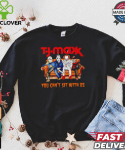 Tj Maxx club you can’t sit with us Voorhees Myers Pennywise and Krueger Halloween shirt 1 Tj Maxx club you can’t sit with us Voorhees Myers Pennywise and Krueger Halloween shirt