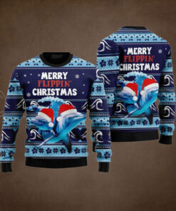 Dolphin Flippin’ Ugly Christmas Sweater