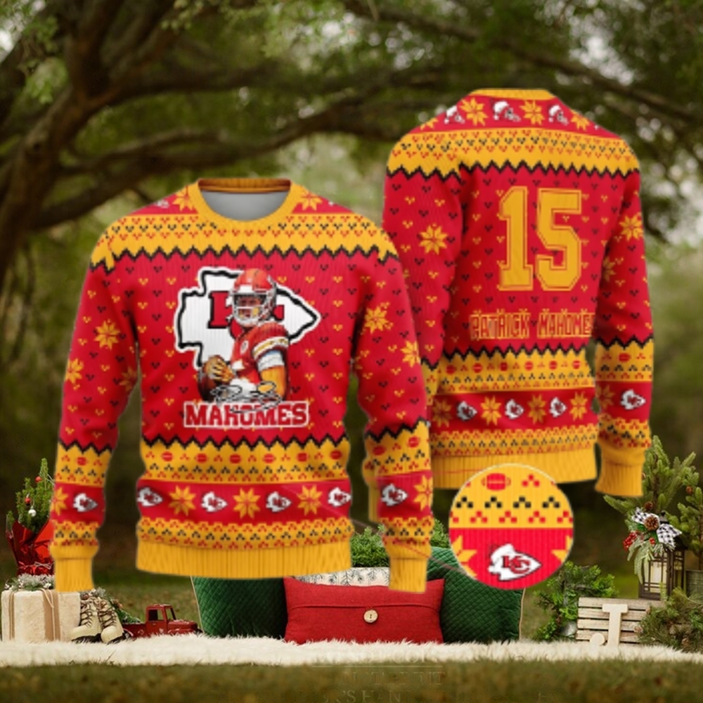 Patrick Mahomes 15 Ugly Christmas Sweater Patrick Mahomes 15 Ugly Christmas Sweater