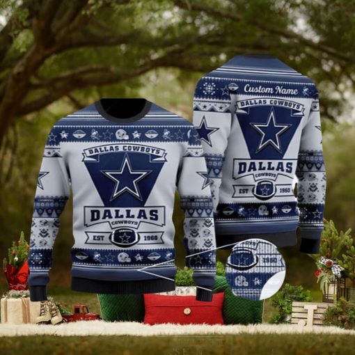 Dallas Cowboys Est 1960 Ugly Christmas Sweater 3D Printed Men And Women Holiday Gift