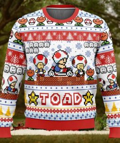Toad Super Mario Bros Ugly Christmas Sweater