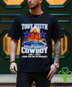 Toby Keith should’ve been a Cowboy 1961 2024 thank you for the memories shirt