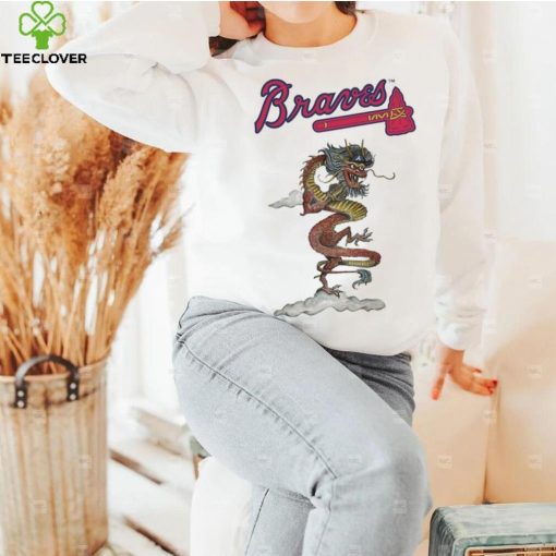 Toddler Atlanta Braves Tiny Turnip White 2024 Year of the Dragon T Shirt