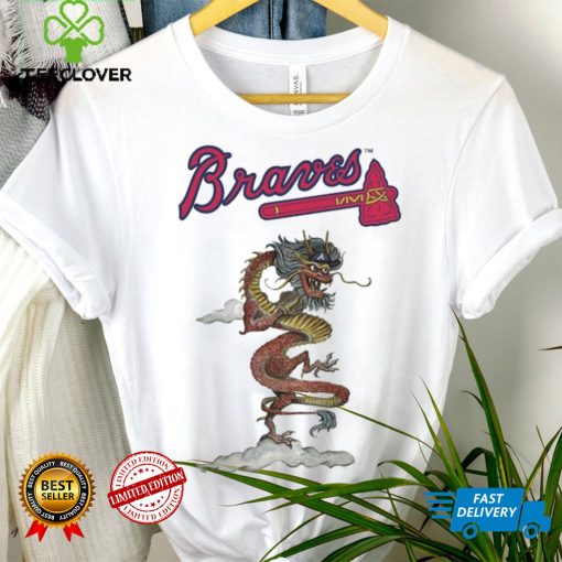 Toddler Atlanta Braves Tiny Turnip White 2024 Year of the Dragon T Shirt