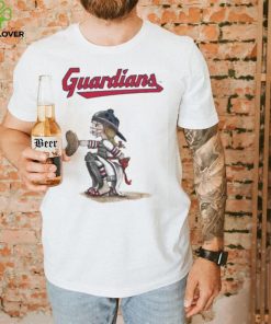 Toddler Cleveland Guardians Tiny Turnip White Kate The Catcher shirt