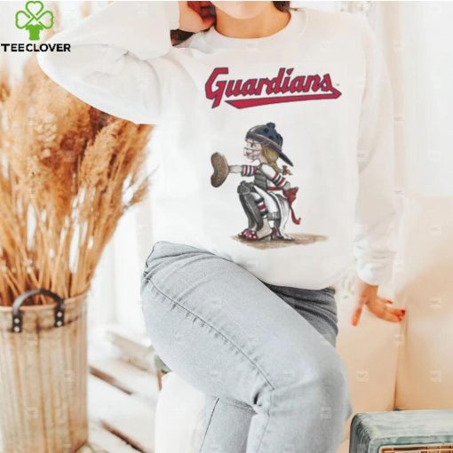 Toddler Cleveland Guardians Tiny Turnip White Kate The Catcher hoodie, sweater, longsleeve, shirt v-neck, t-shirt