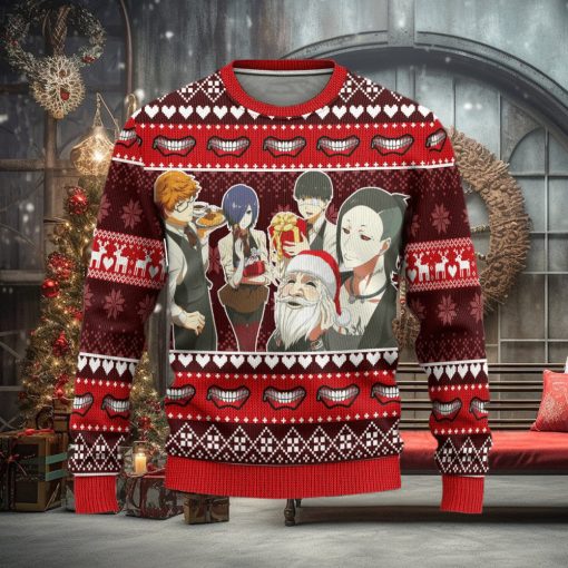Tokyo Ghoul Anime Custom Xmas Ugly Christmas Sweater Gift For Men Women