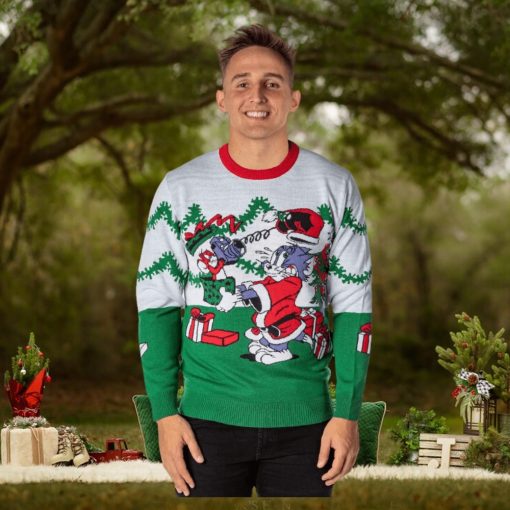 Tom And Jerry Men’s Surprise Christmas Present Ugly Sweater