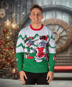 Tom And Jerry Men’s Surprise Christmas Present Ugly Sweater