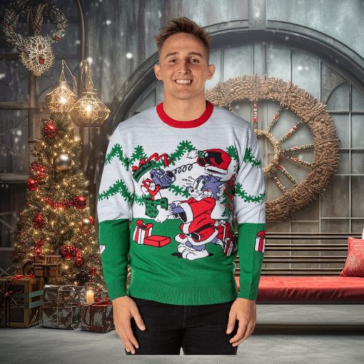 Tom And Jerry Men’s Surprise Christmas Present Ugly Sweater